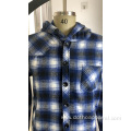 10% Wool 90% Polyester Flannel Hoody Shirt